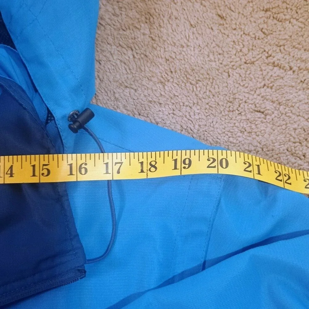 Dobsom Sweden Windbreaker Jacket Mens XL Blue Hooded Gorpcore Outdoor‎ Full Zip